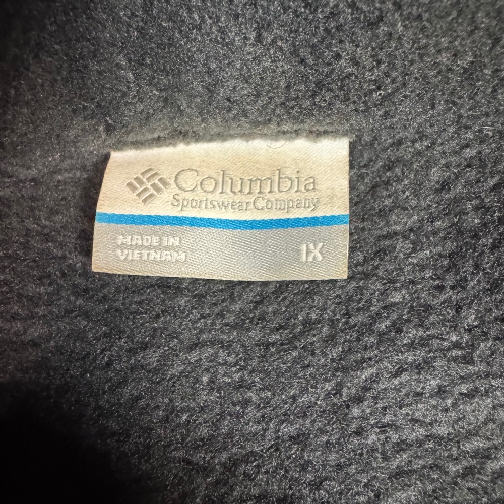 Columbia Womens Plus Size 1X Black Full Zip Fleece Vest Mock Neck Sleeveless - Picture 2 of 8